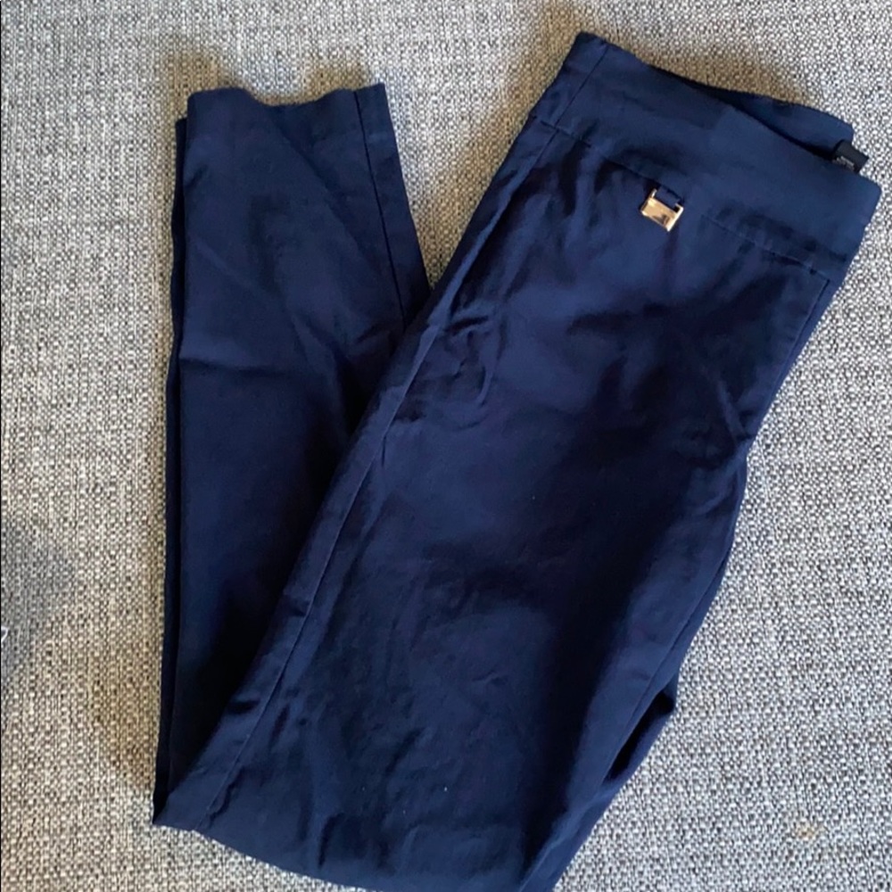 Alfani Tummy Control Pull on Pants - Navy
